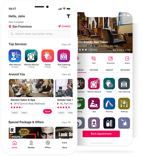 salon app design
